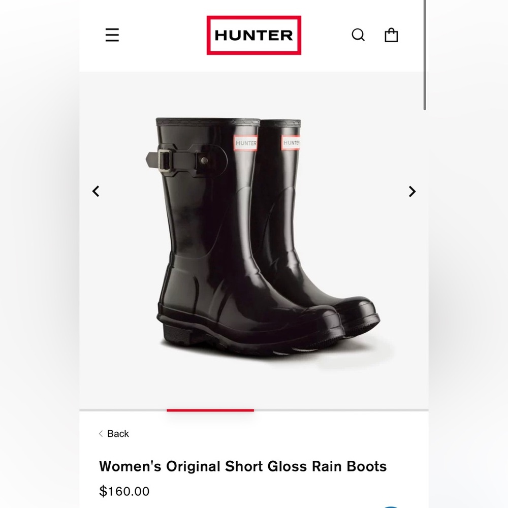 Women’s Short Gloss Hunter Boots